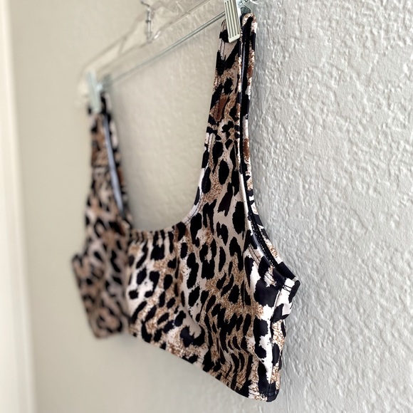 Missguided Leopard Print Bikini Top Size 8 - Picture 4 of 7